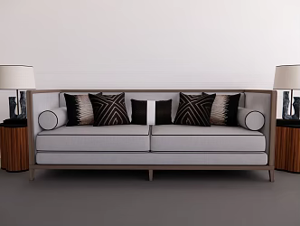 Modern double sofa 3d model