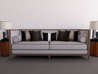 Modern double sofa 3d model