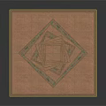 Traditional Architectural Wooden Table With Intricate Geometric Pattern And Drawer