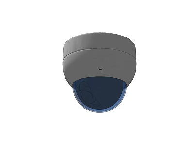 Indoor Dome Surveillance Camera With Gray Blue Housing For Security Monitoring 3d model