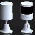 Aqpro White Digital Security Cameras Two Units With Stand Design 3d model