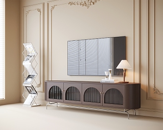 French TV cabinet 3d model