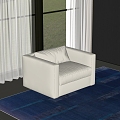 Modern Single Person Sofa Sofa Chair Armrest Sofa Meeting Sofa Lazy Sofa 3d model