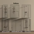 Poliform Modern Shower Sauna Designs Featuring Glass Enclosures And Various Styles 3d model