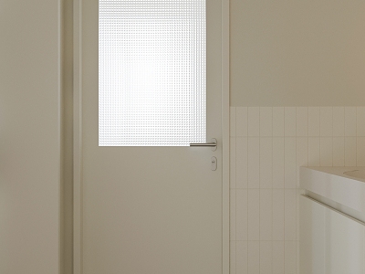 Modern white bathroom door frosted glass door model