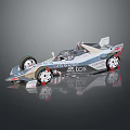 Sleek Racing Car With Streamlined Body And Open Cockpit Design Features