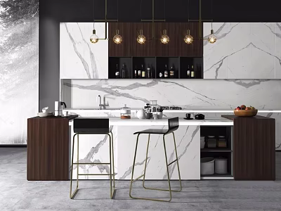 Bar chair combination 3d model