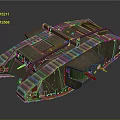 Armored Military Vehicle With Heavy Duty Tracks And Reinforced Steel Body Structure