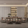 Modern Office Interior With Open Bookshelves Wooden Desk Computer Ergonomic Chairs And Minimalist Lighting
