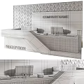 Modern table and chair combination table and chair combination 3d model