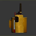 Red River Weapon Gear Display With Orange Mug And Yellow Walkie Talkie