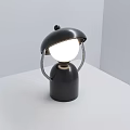 Modern Yellow Table Lamp with Orange Shade Silver Metal Brackets Soft Bright Light