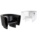 Black And White Modern Leisure Chairs With Sleek Minimalist Contemporary Design