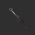Rustic Bloodstained Weapon Dagger Featuring Wooden Handle And Sharp Metal Blade