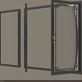 Modern Black Frame Casement Windows With Glass Panels And Decorative Grilles