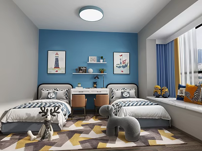 Modern Children's Room Boys Room 3d model Modern Children's Room Boys Room 3d model