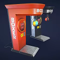 Red And Black Boxer Standing Boxing Punch Machines With Punch Balls