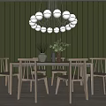 Modern Dining Table and Chair Combination Dining Table and Chair 3d model