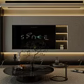 Modern Luxury Open Living And Dining Room Design With Glass Block Partition And Comfortable Furnishings