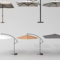 Outdoor Sunshade Umbrellas in Various Colors and Modern Designs with Sturdy Stands