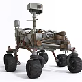 Scientific Mars Rover With Camera Mechanical Arm And Large Wheels For Exploration 3d model