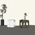 Stool corner table 3d model