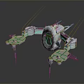 Futuristic Sci Fi Space Station Structure With Central Circular Module Extended Arms And Antenna Arrays