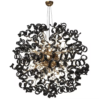 Astro modern black glass chandelier 18w 3d model