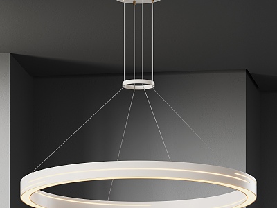 Modern Chandelier Light Luxury Minimalist Cream Style 3d model