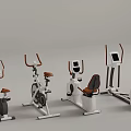 Sports Equipment Including Exercise Bikes And Elliptical Machines With LCD Screens For Home Gym
