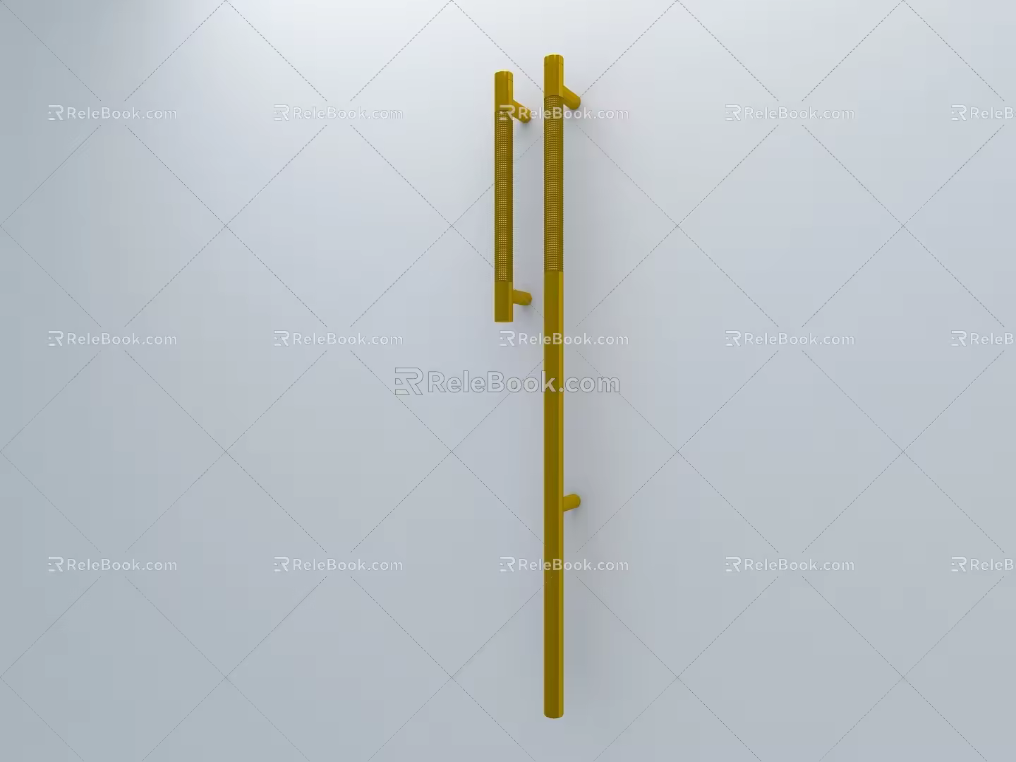 Modern handle drill type decorative handle 3d model