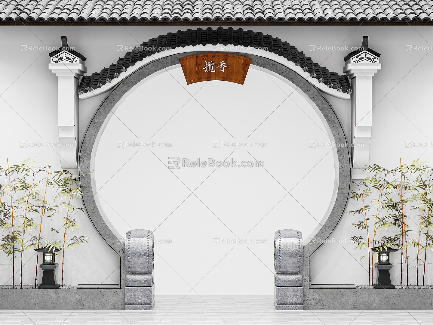 Chinese Arch Round Arch 3d model