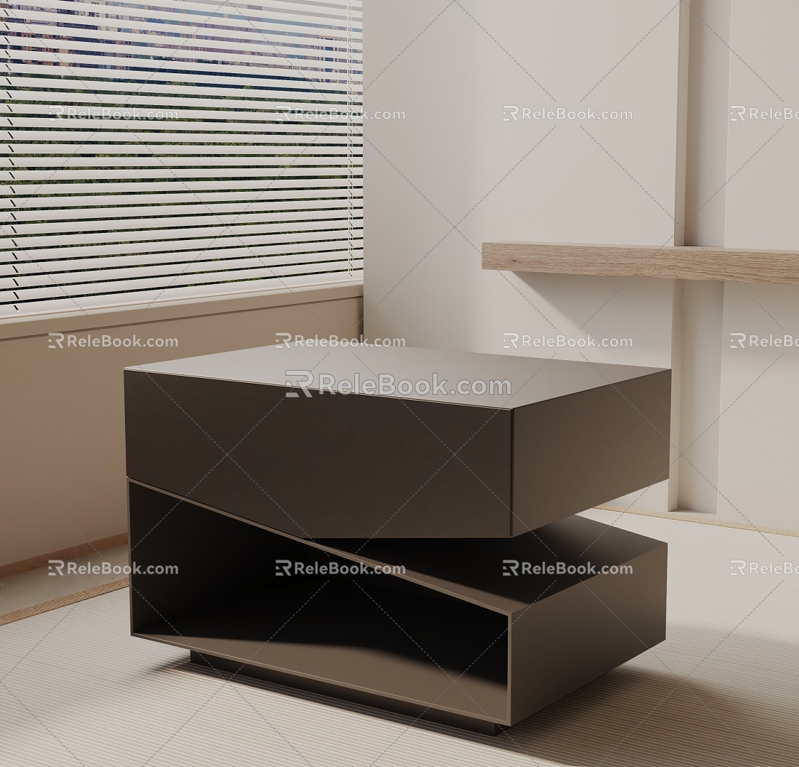 Modern Bedside Cabinet 3d model