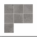 Alpes Raw Lead 600x600 Tile Set With Gray Textured Finish For Floors And Walls