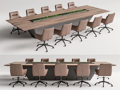 Modern Conference Table and Chair Conference Table and Chair Combination model