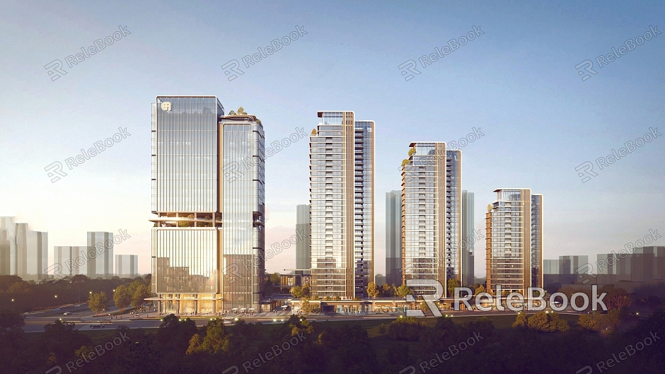 Commercial and residential comprehensive project of modern residential area model