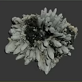 Natural White Crystal Cluster Decorative Ornament Set with Mineral Stone Base for Home Decor