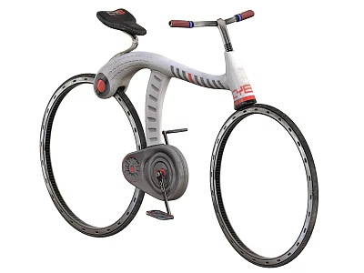 Modern Bicycle With Sleek Frame Red Handlebars Black Seat And Large Wheels 3d model
