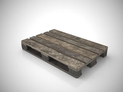 Heavy Duty Wooden Pallet for Material Handling and Storage in Industrial Logistics 3d model