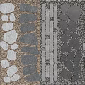Stone and Wood Decorative Tiles and Planks with Various Shapes Textures and Patterns