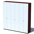 Modern Storage Cabinet With White Doors Dark Side Panels And Simple Design For Home Organization
