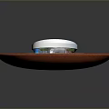Modern Home Decor Item With Red Textured Circular Base And White Top
