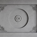 French ceiling French lamp panel French carved lines 3d model