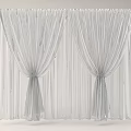 White Transparent Lightweight Curtains With Elegant Tiebacks And Soft Flowing Fabric