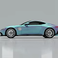 Stylish Gradient Colored Sports Car With Custom Color Swatches And Sleek Design