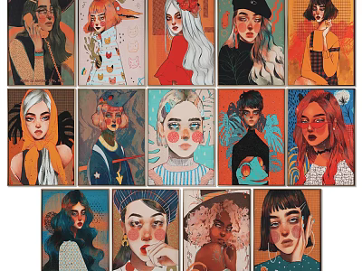 Vibrant Character Portraits With Diverse Artistic Styles And Expressive Features 3d model