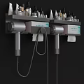 Wall Mounted Bathroom Set With Toiletries Hair Dryer And Tissue Holder