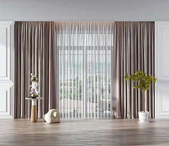 Modern Curtains 3d model