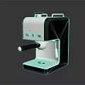 Modern Black And Silver Espresso Machine Kitchen Appliance With Control Panel 3d model