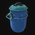 Bucket Bucket Trash Bin Plastic Bucket Broken Bucket Old Bucket Abandoned Bucket Storage Bucket Container Low Face Number Low Mold Simple Mold Game Movie Realistic 3d model